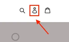 Customer Account login page