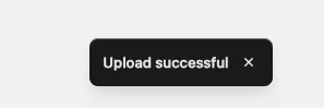 Confirmation that serial numbers were uploaded successfully