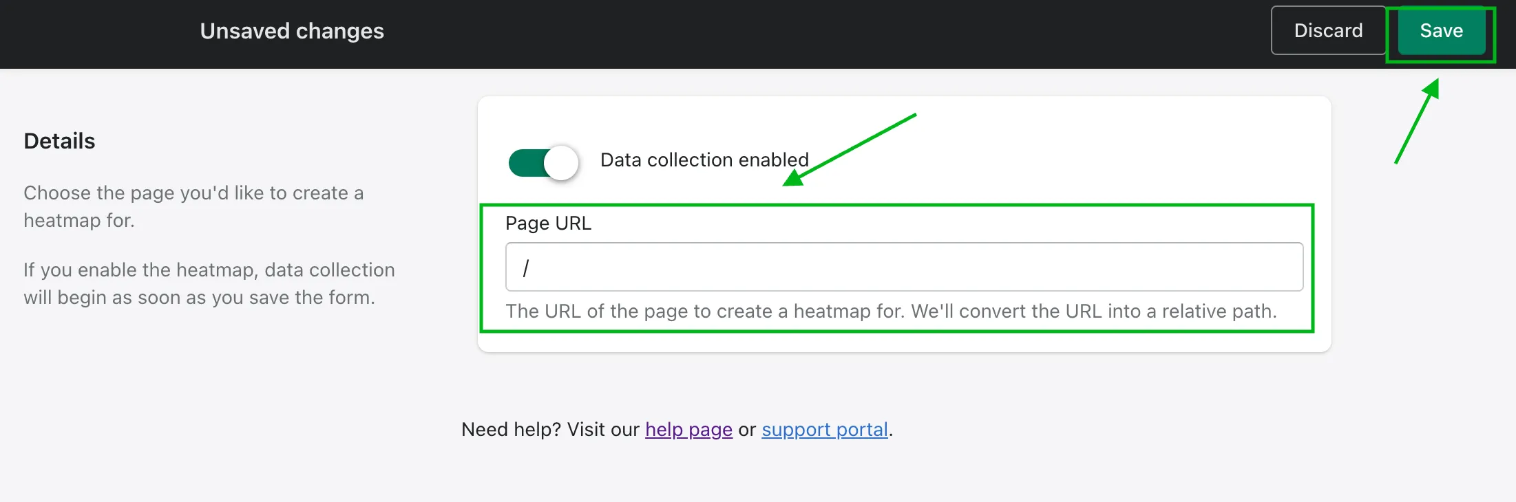 Save heatmap configuration