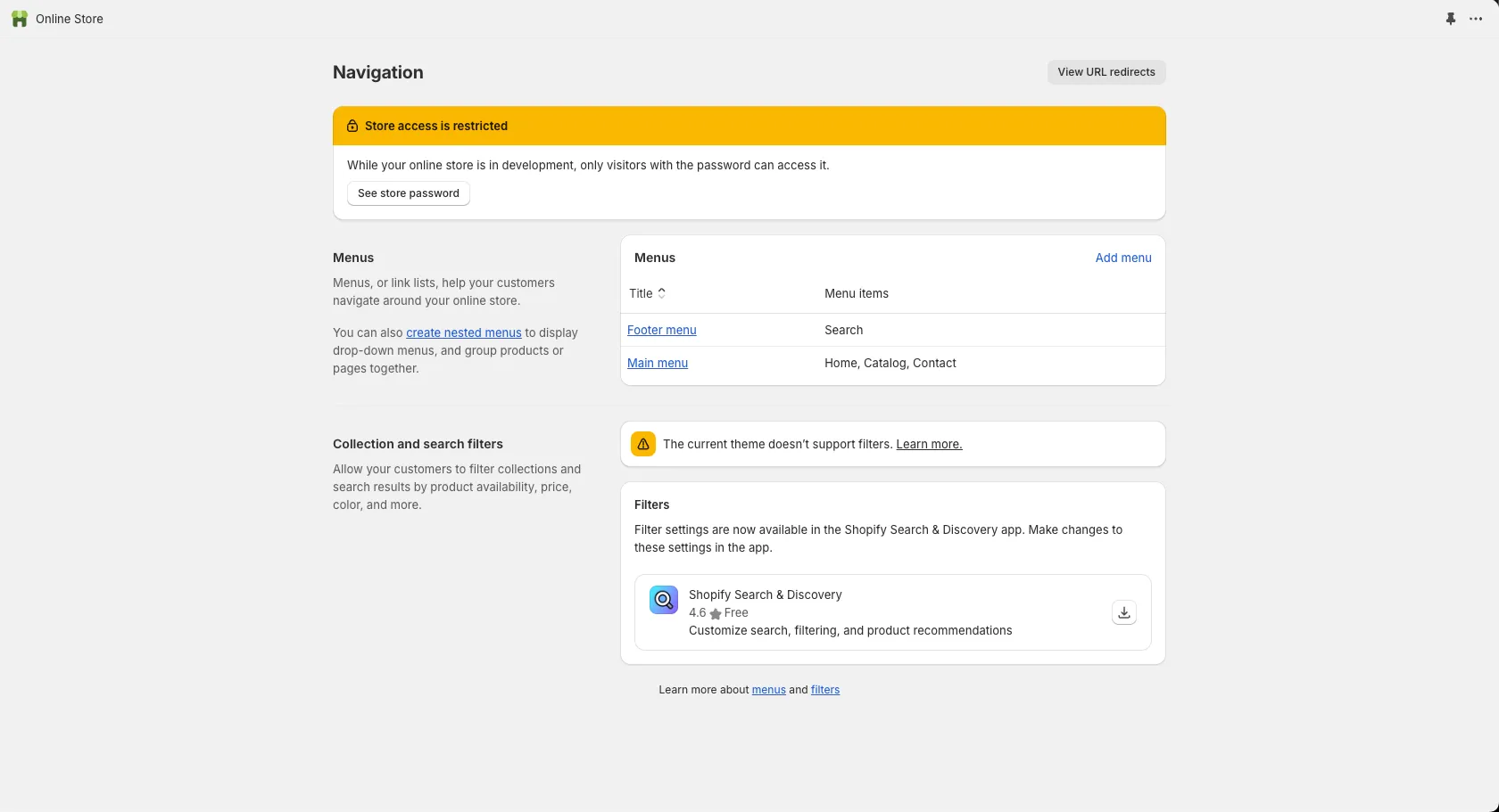 Create link option in the Setup Guide